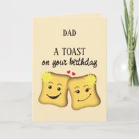 Toast on Your Burthday Funny Food Pun Card