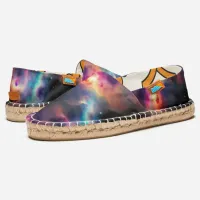 Stellar Symphony Galactic Nebulas Seamless Pattern Espadrilles