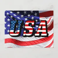 USA - American Flag Postcard