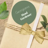 Head Gardener Personalized Name Funny Gardening