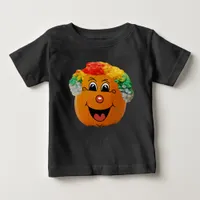 Jack o' Lantern Clown Face, Halloween Pumpkin Baby T-Shirt