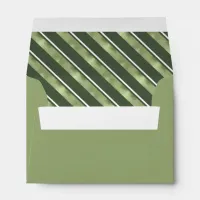 Christmas Stripe Pattern Green/White ID862 Envelope