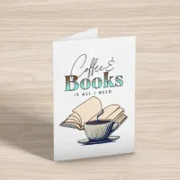 Vintage Books and Coffee | Thinking About You Card