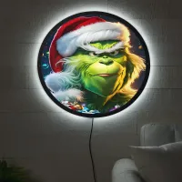 The Grinch prepares for a festive heist at night LED Sign