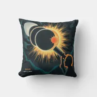 TOTAL SOLAR ECLIPSE OHIO APRIL THROW PILLOW