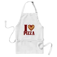 I Love Pizza Adult Apron