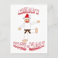 Brown Belt Merry Kick-Mas! Holiday Postcard