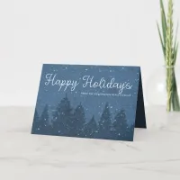 Elegant Corporate Business Winter Holiday Blue