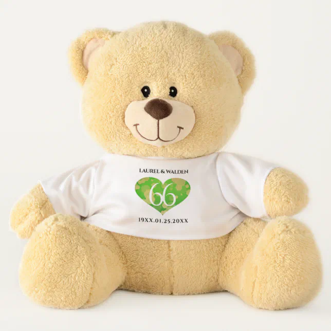 Elegant 66th Titanite Wedding Anniversary Teddy Bear