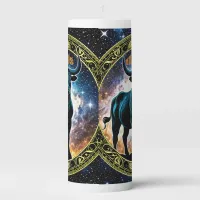 Taurus astrology sign pillar candle