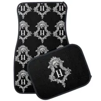 H Monogram Initial Set of Car Mats