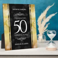 Elegant 50th Golden Wedding Anniversary Plaquee