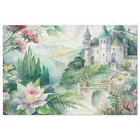 Florals and Castle Decoupage Tissue Paper