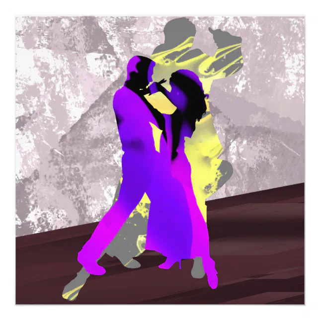 Argentine tango dancers photo print