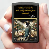 Apple Farmer in Sunlit Orchard Zippo Lighter