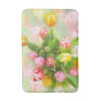 Tulip bouquet in vintage look - floral art      bath mat