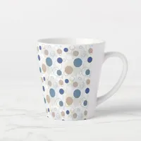 Sand and Blue Beach Color Dots Latte Mug