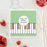 Piano Keys Music Birthday Party Age Personalised Napkins