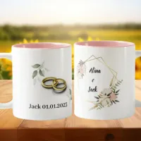 Vintage Colorful Wedding Mug