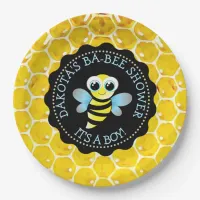 Personalized Honey Bee Baby Shower Paper Plates