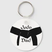 Martial Arts Black Belt Judo Dad Keychain