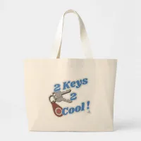 Two Keys 2 Cool Classic Car Logo Large Tote Bag