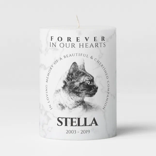 In Memory of a Beloved Pet Memorial Pillar Candle