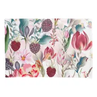 Burgundy Red Rustic Flowers Floral Nature Pillow Case