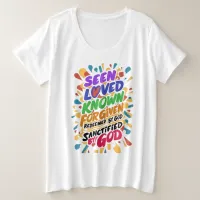 Divine Affirmation: Embracing Spiritual Identity Plus Size T-Shirt