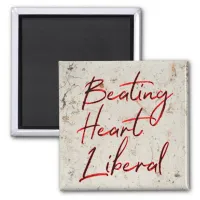 Beating Heart Liberal Minimalist Typography Magnet