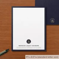 Custom Business Logo Letterhead with Navy Frame