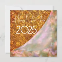 2025 Year unveiled - golden flowers