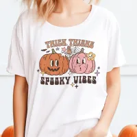 Thick Thighs & Spooky Vibes Retro Halloween Tri-Blend Shirt