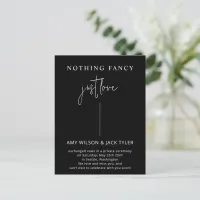 Nothing Fancy Just Love Wedding Announcement Postcard