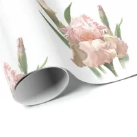 Blush Pink Iris Wrapping Paper