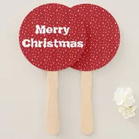 Christmas Trees and Snowflakes Hand Fan