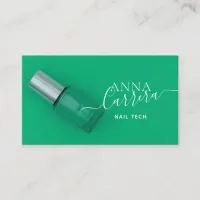 Luxury Teal Nail Color Nail Tech Nail Salon Business Card