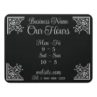 Stylish, Elegant Company Business Hours  Door Sign