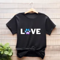 Cute Paw Print Dog Love T-Shirt