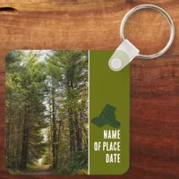 Your Own Photos and Text Outdoors Hiking Adventure Keychain