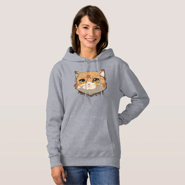 Anime Cat Face Hoodie