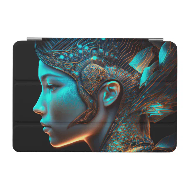 Japanese Electro Cyberpunk Profile Portrait iPad Mini Cover