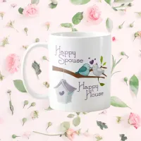 Happy Spouse Happy House Cartoon Love Birds Coffee Mug