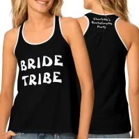 Bride Tribe | Black And White Personalized Name Tank Top