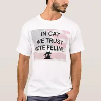 Vote Cat with American Flag T-Shirt