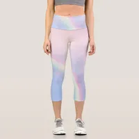 Rainbow of hope - pastel, capri leggings