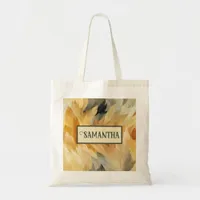 Personalized Abstract Autumn Color Leaves  Tote Bag