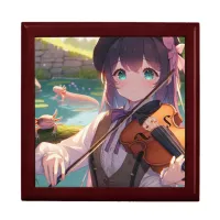 Anime Girl Playing the Violin