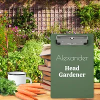 Head Gardener Novelty Personalized Gardening Small Mini Clipboard