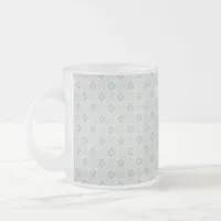 Seamless Seashell Pattern Frosted Glass Coffee Mug